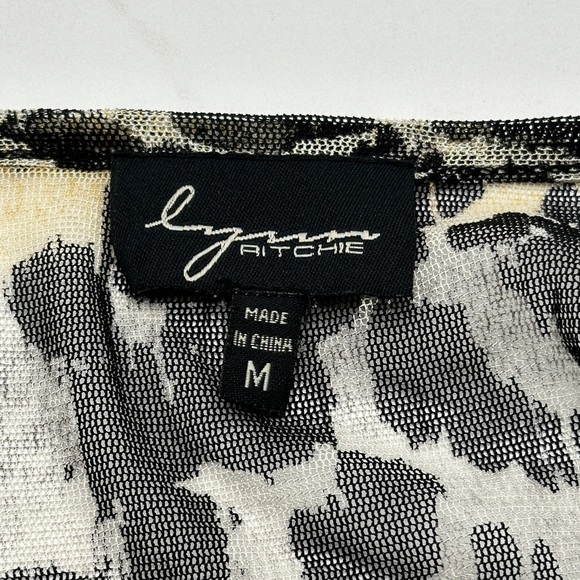 LYNN RITCHIE Womens Size Medium 100% Silk Popover Shirt Cheetah Print - Picture 7 of 7